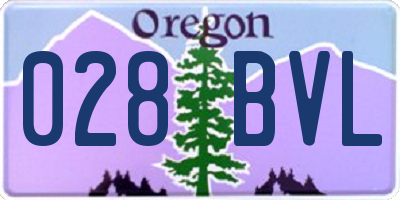OR license plate 028BVL