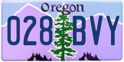 OR license plate 028BVY