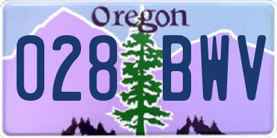 OR license plate 028BWV