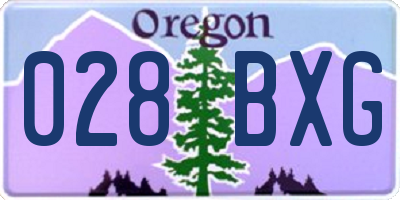 OR license plate 028BXG