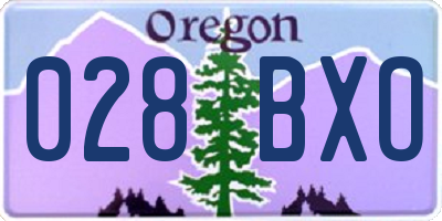 OR license plate 028BXO