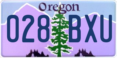 OR license plate 028BXU