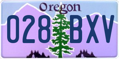 OR license plate 028BXV