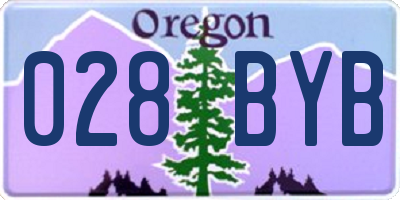 OR license plate 028BYB