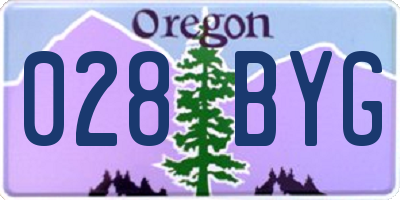 OR license plate 028BYG