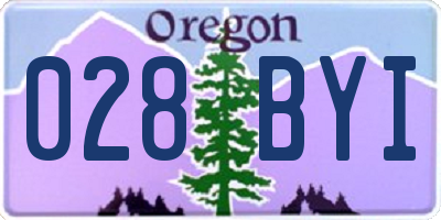 OR license plate 028BYI