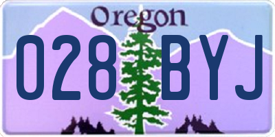 OR license plate 028BYJ