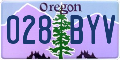 OR license plate 028BYV