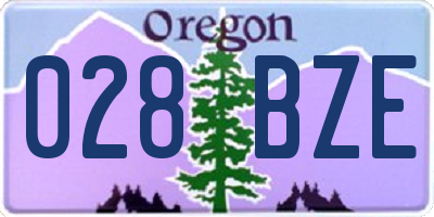 OR license plate 028BZE