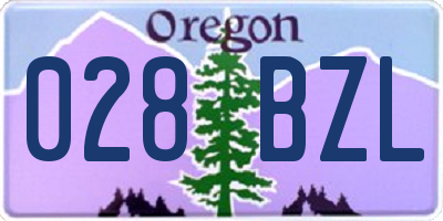 OR license plate 028BZL