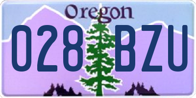 OR license plate 028BZU