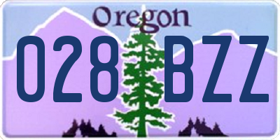 OR license plate 028BZZ
