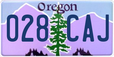 OR license plate 028CAJ