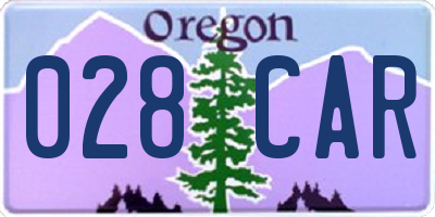 OR license plate 028CAR