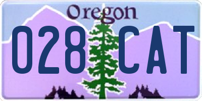 OR license plate 028CAT