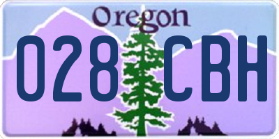 OR license plate 028CBH