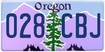 OR license plate 028CBJ