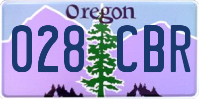 OR license plate 028CBR