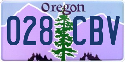 OR license plate 028CBV