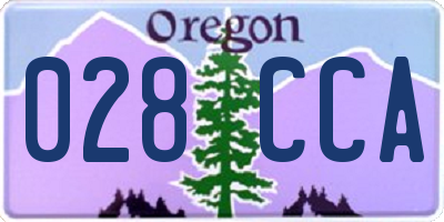 OR license plate 028CCA