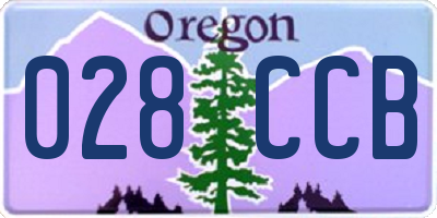 OR license plate 028CCB