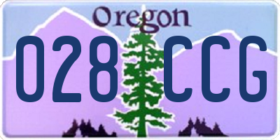 OR license plate 028CCG