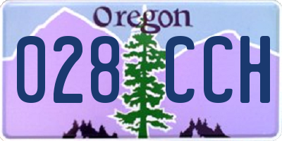 OR license plate 028CCH