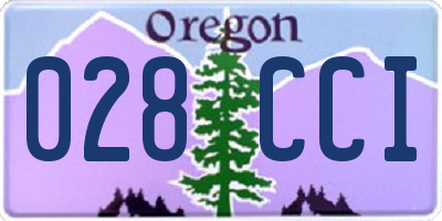 OR license plate 028CCI