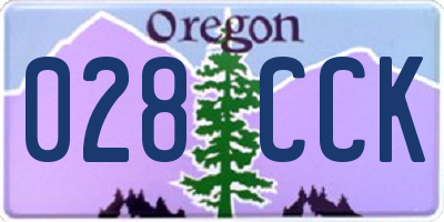 OR license plate 028CCK