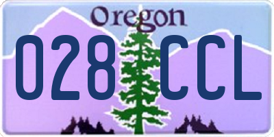 OR license plate 028CCL