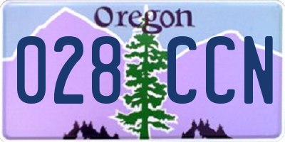 OR license plate 028CCN