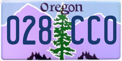 OR license plate 028CCO