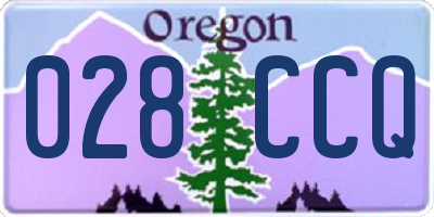 OR license plate 028CCQ
