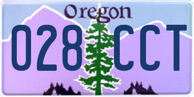 OR license plate 028CCT