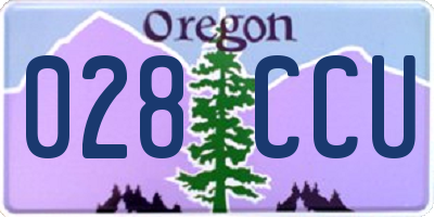 OR license plate 028CCU