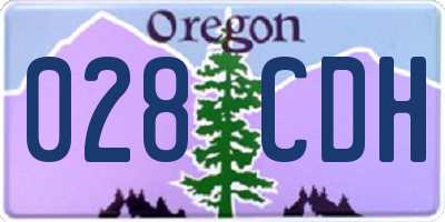 OR license plate 028CDH