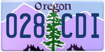 OR license plate 028CDI
