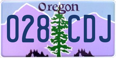 OR license plate 028CDJ