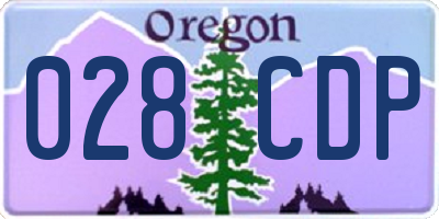 OR license plate 028CDP