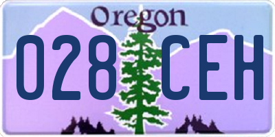 OR license plate 028CEH