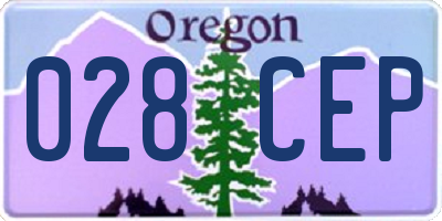 OR license plate 028CEP