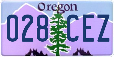 OR license plate 028CEZ