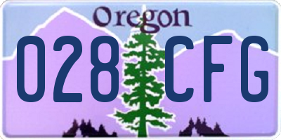OR license plate 028CFG