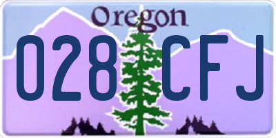 OR license plate 028CFJ