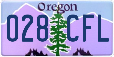 OR license plate 028CFL