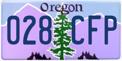 OR license plate 028CFP