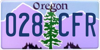 OR license plate 028CFR