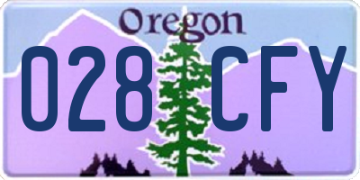 OR license plate 028CFY