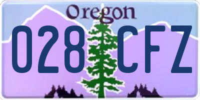 OR license plate 028CFZ