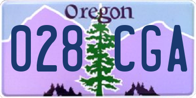 OR license plate 028CGA